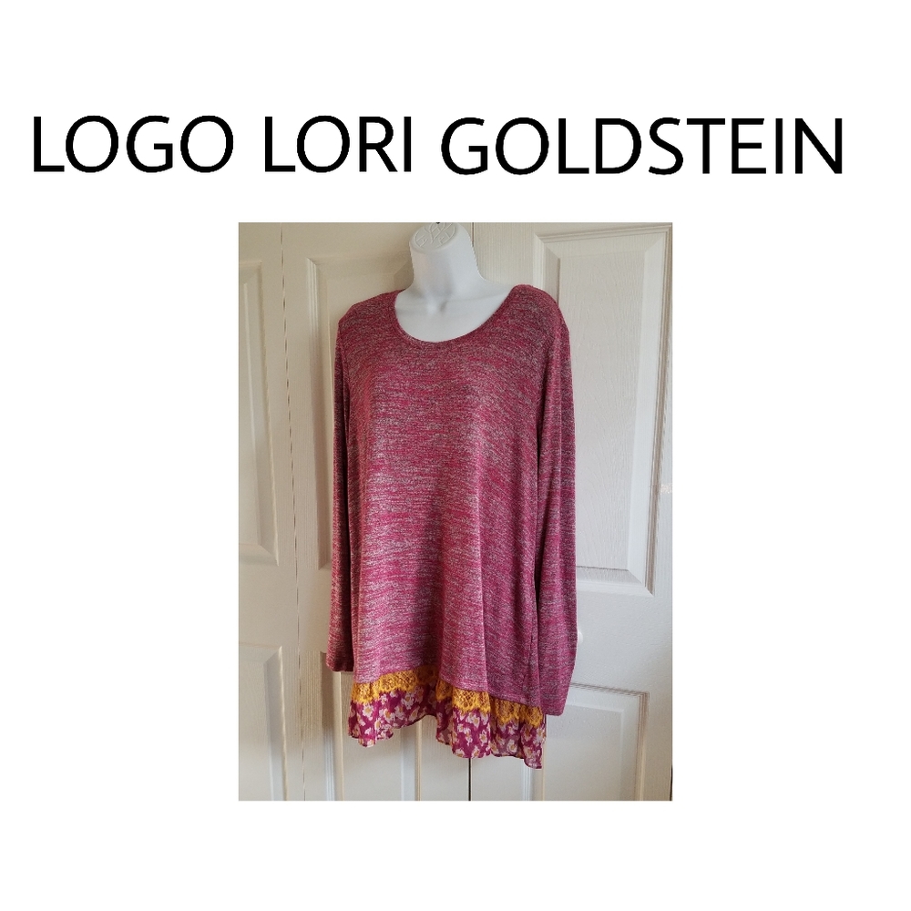 LOGO LORI GOLDSTEIN long tunic top